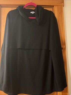 Ginkana Maternity Black Hoodie Sweatshirt Nursing XL